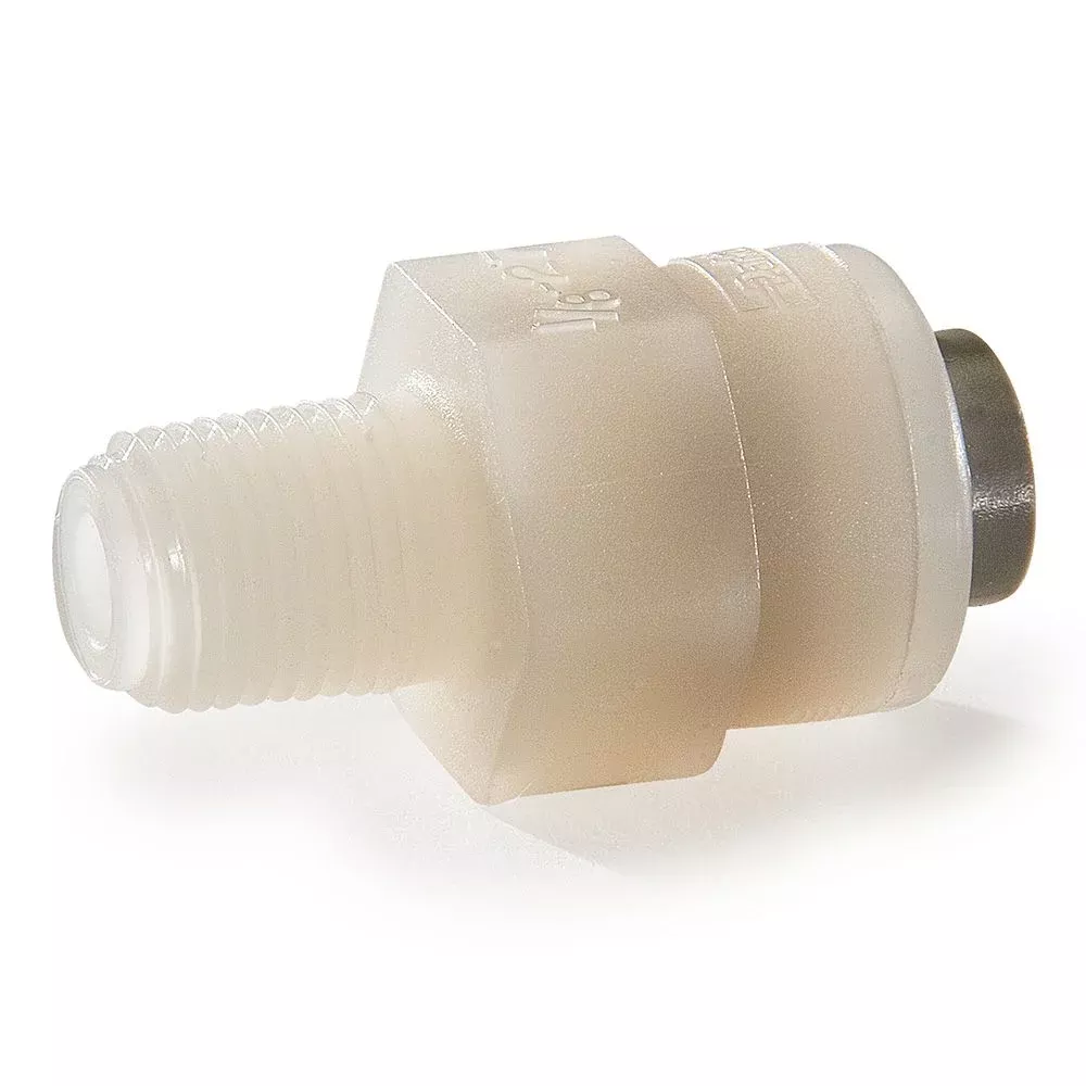 Kynar PVDF Male Connector - 3/8 x 3/8 NPTF