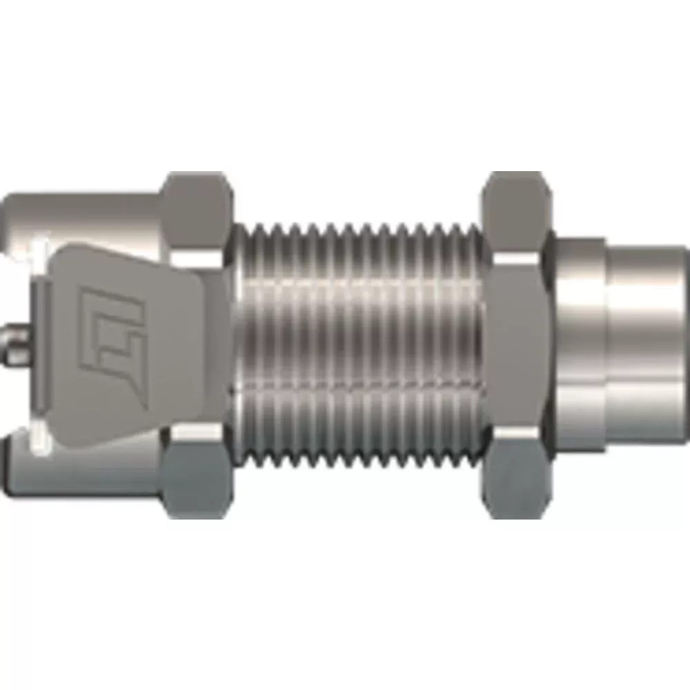 LinkTech 20CB Series Panel Mt. Female, Female Thread, Valved, 10/32, Chrome Brass, Buna N