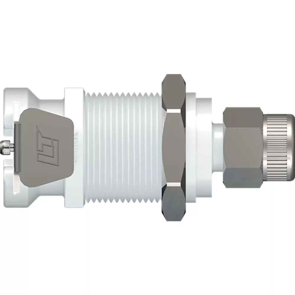 LinkTech 40AC Series Panel Mt. Female, Non-valved, 1/4" PTF, Natural Acetal