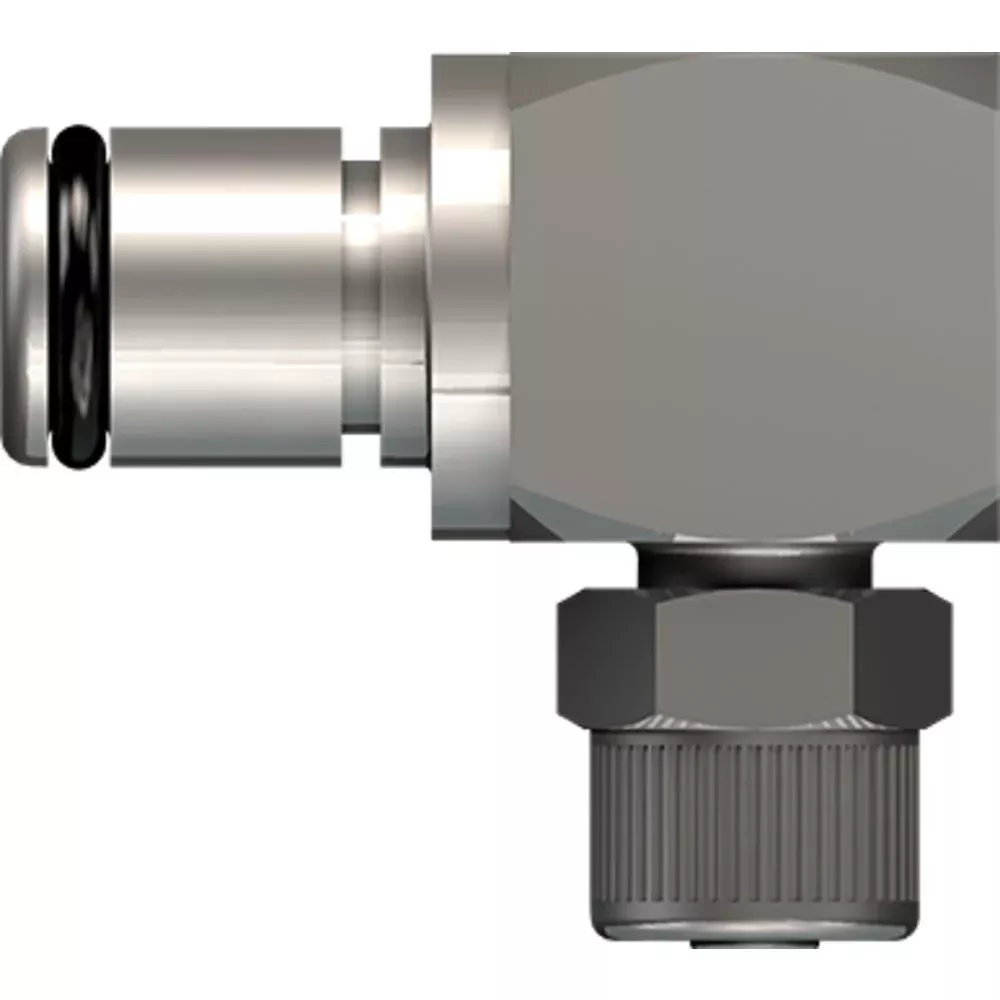 LinkTech 40CB Series Elbow Male, Non-valved, 1/4" PTF, Chrome Brass