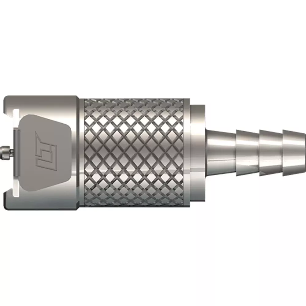 LinkTech 40CB Series Straight Female, Non-valved, 1/4" HB, Chrome Brass
