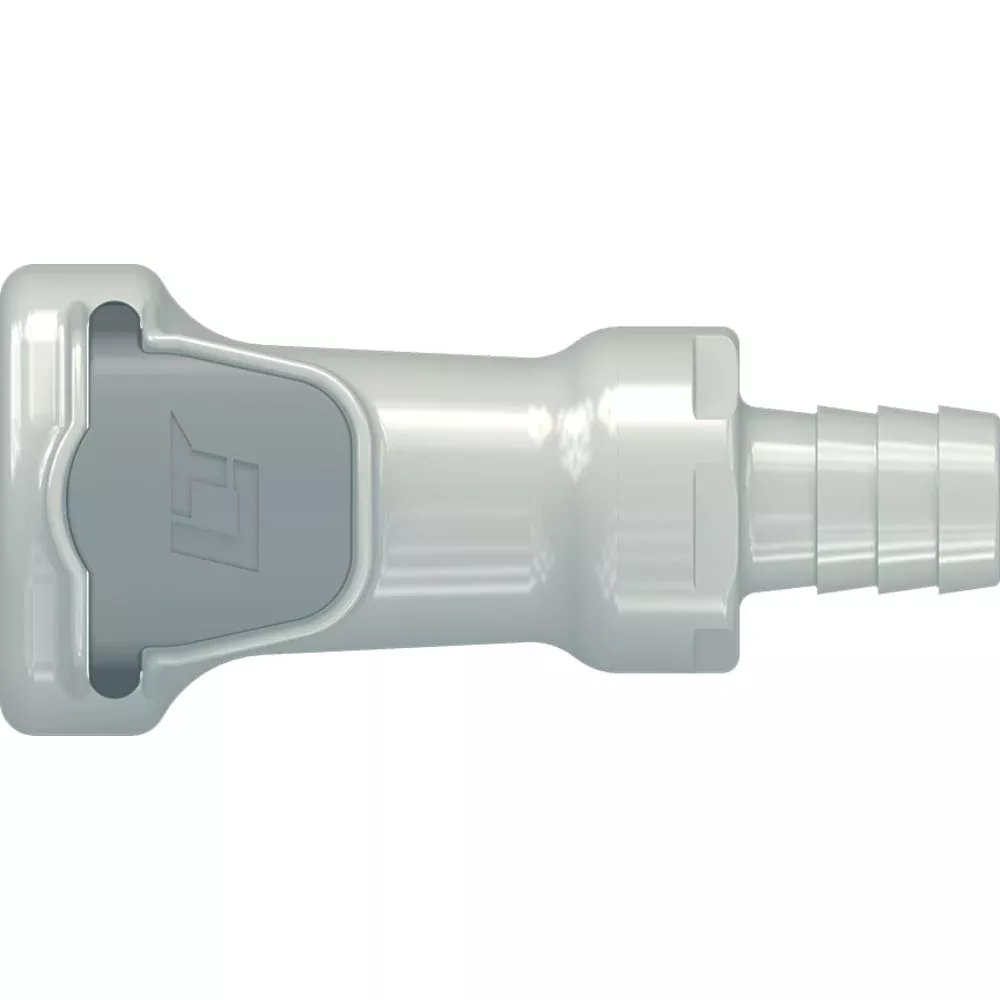 LinkTech 60PP Series Straight Female, Non-valved, 1/2" HB, Polypropylene