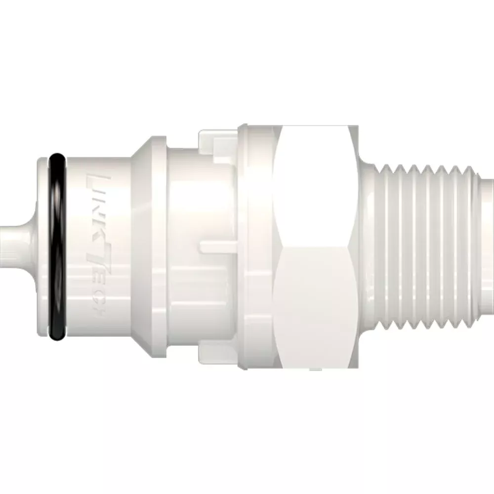 LinkTech 60PS Series Male Thread Male, Valved, 3/8" MNPT, Polysulfone, EPDM