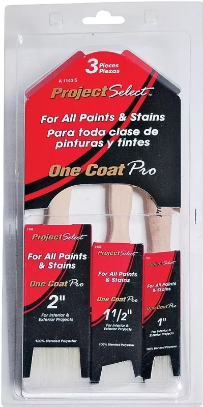 Linzer A1143S Chiseled Trim Paint Brush Set, 3-Brush
