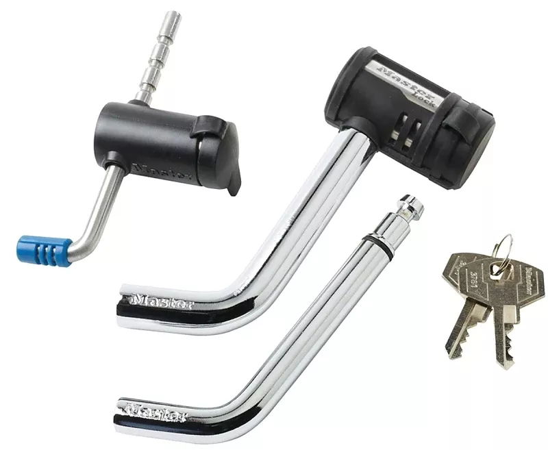 Master Lock 2848DAT Receiver Lock, For: 1/2 in and 5/8 in Receivers, Stainless Steel