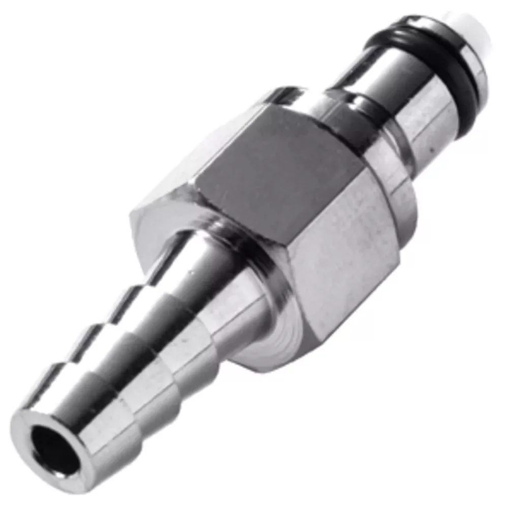 MCD2204V Valved In-Line Hose Barb Coupling Insert 1/4 ID Barb w/ Viton O-ring