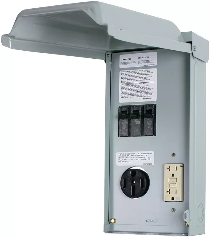 Midwest Midwest1LU502SS RV Outlet Box, 70 A, 120, 240 V, Surface