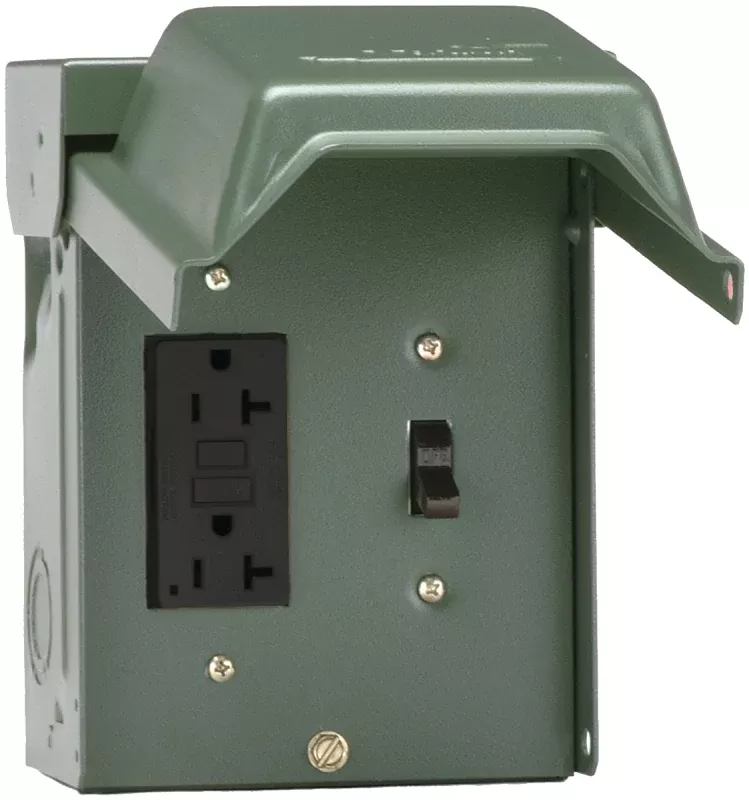Midwest U010S010GRP Power Outlet, 20 A, 120 V, Green