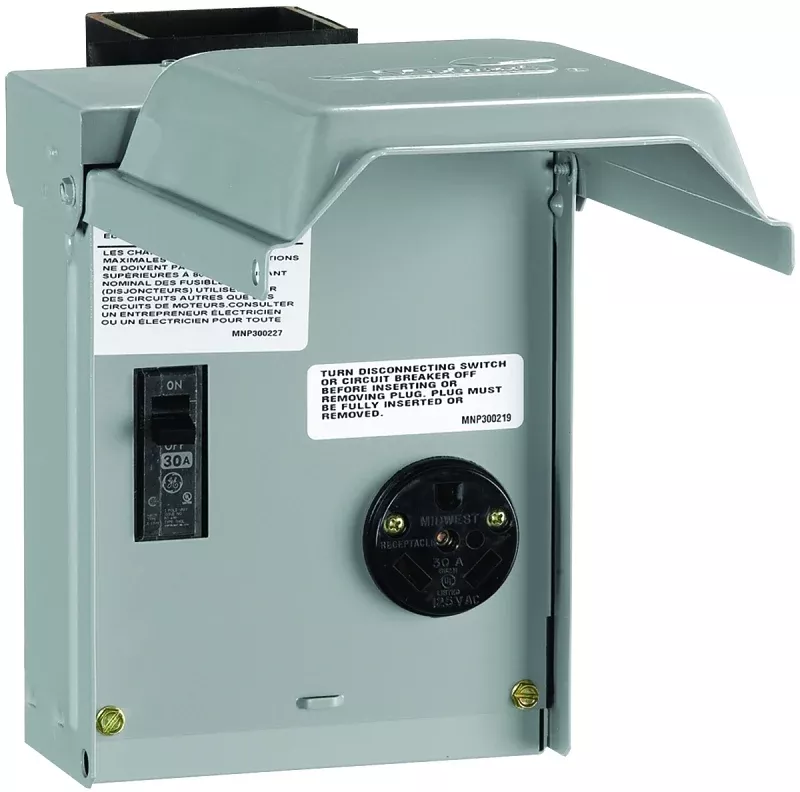 Midwest U013CP RV Power Outlet, 30 A, 120 V, Surface