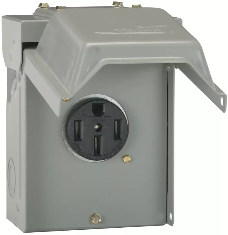 Midwest U054P RV Power Outlet, 50 A, 120 V, Surface