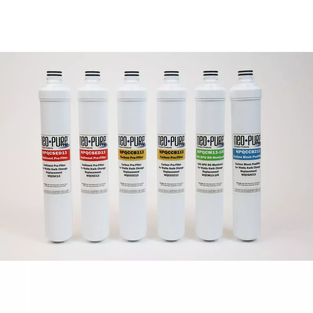Neo-Pure 13" Replacement RO Membrane Filter Kit for Watts Kwik Change