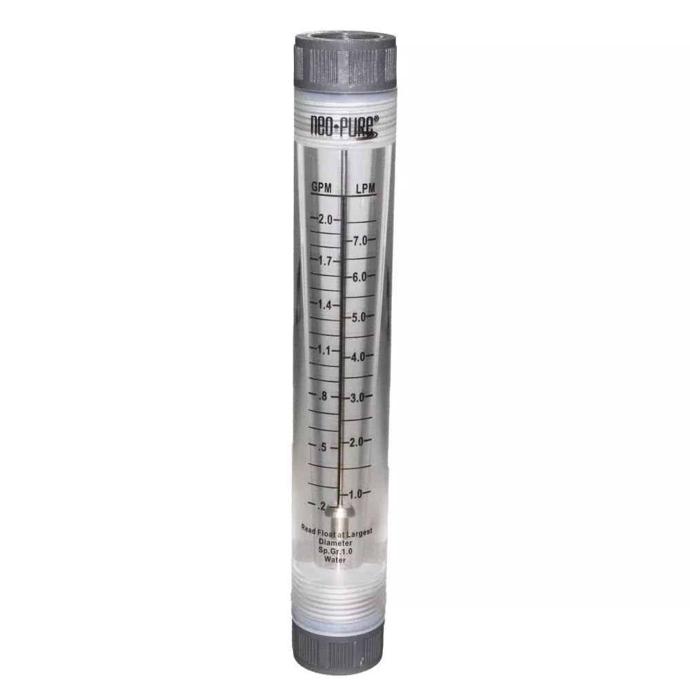 Neo-Pure Inline Flowmeter 0.5-5GPM 1/2" FNPT