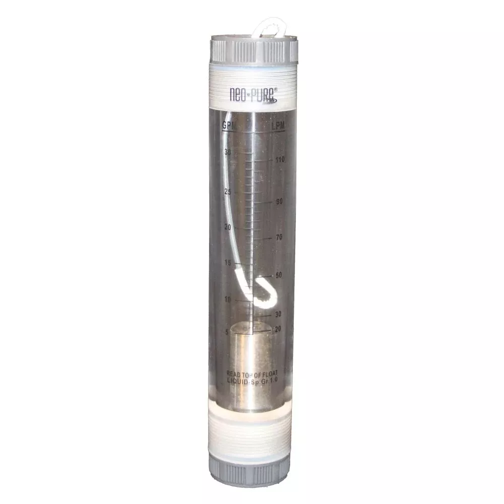 Neo-Pure Inline Flowmeter 5-30GPM 1" FNPT