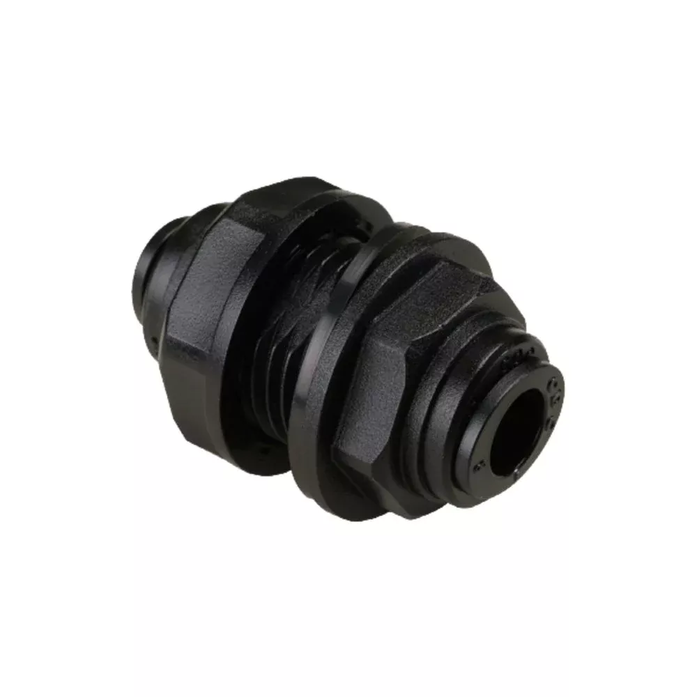 NeoFit - Acetal Black Bulkhead Connector 8mm (5/16") tube