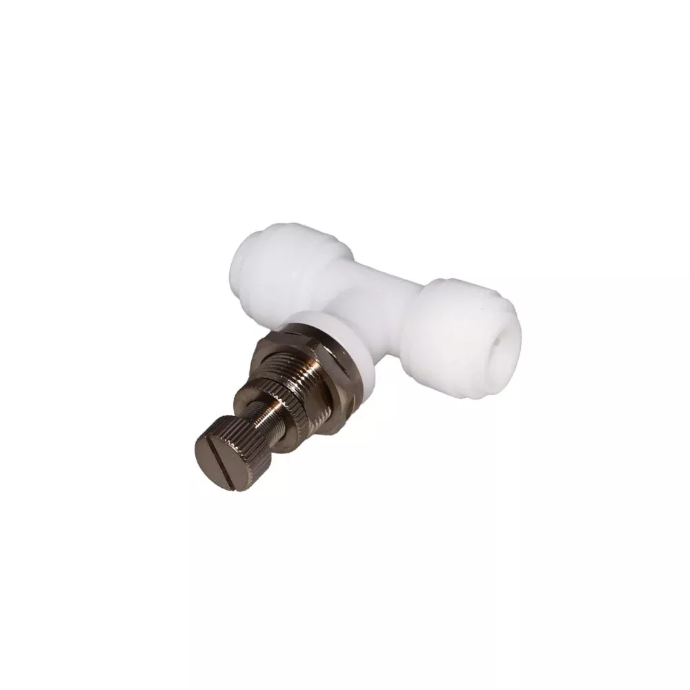 NeoFit - Acetal Natural White Flow Control Bulkhead 1/4" tube