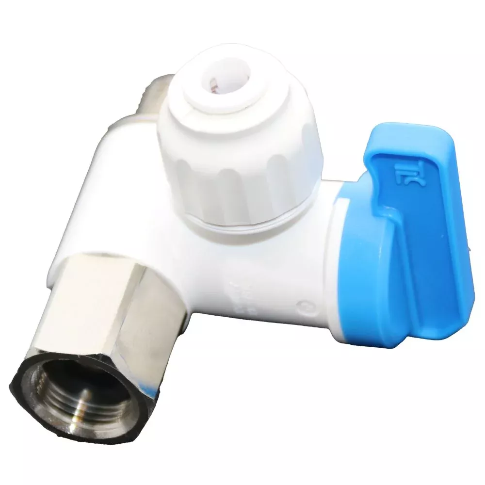 NeoFit - Polypropylene Natural White Stop Valve Adapter 1/4" OD x 3/8" Comp Thread