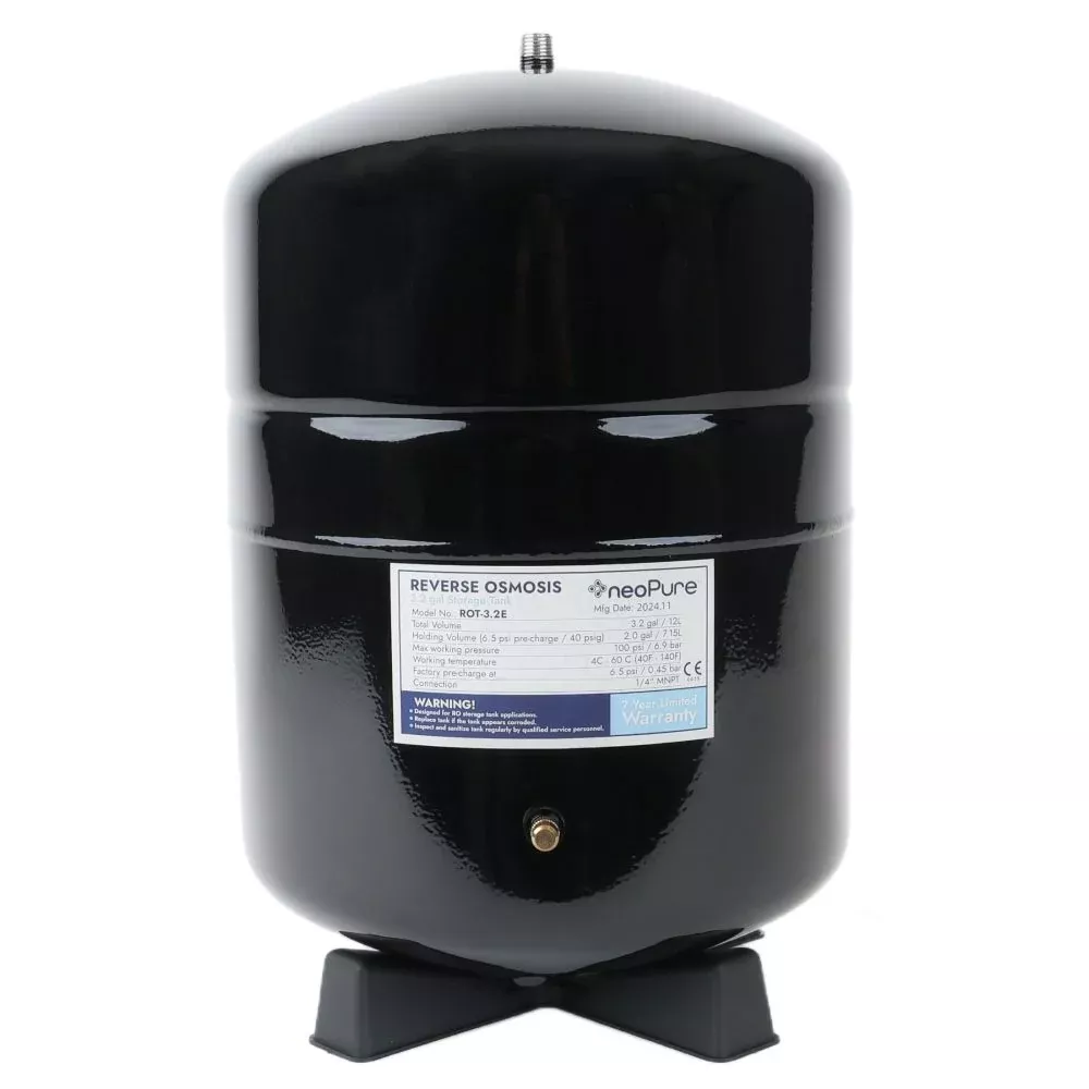 NeoPure Reverse Osmosis Storage Tank 3.2 Gallon OPEN BOX - Black
