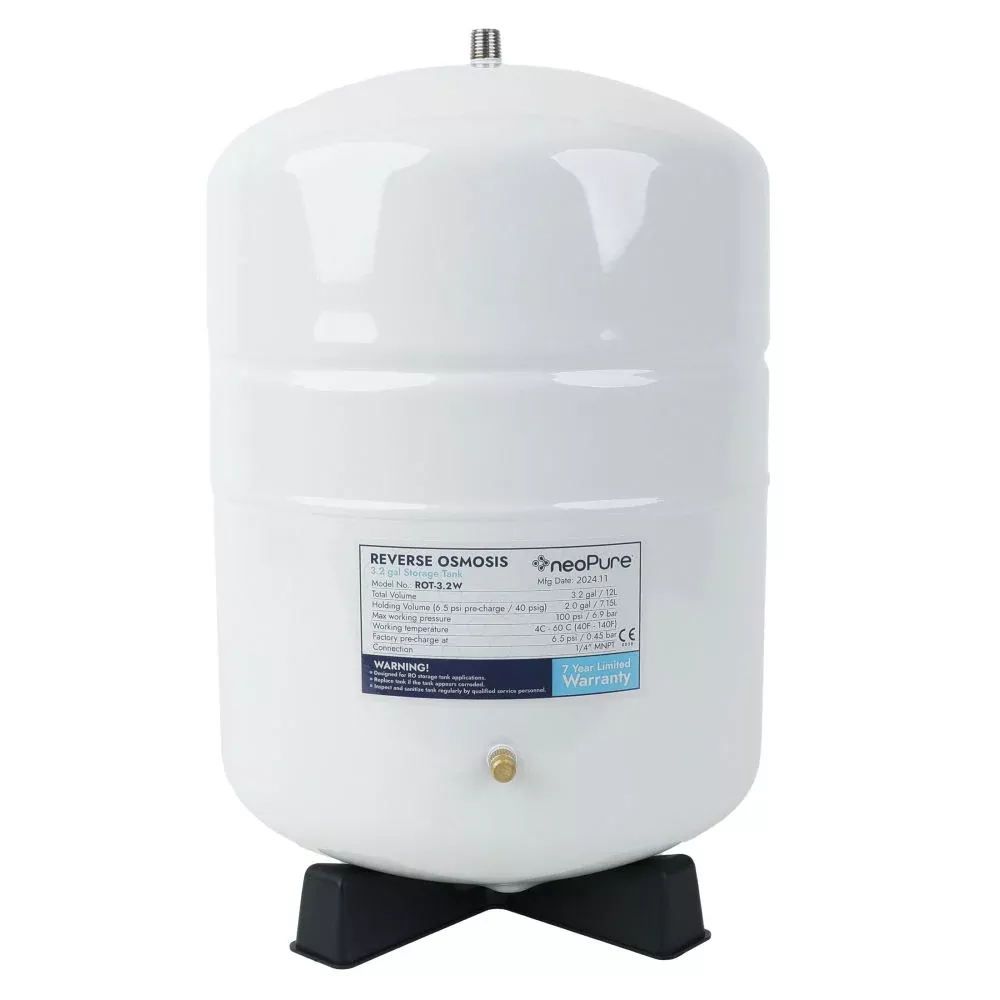 NeoPure Reverse Osmosis Storage Tank 3.2 Gallon OPEN BOX - White