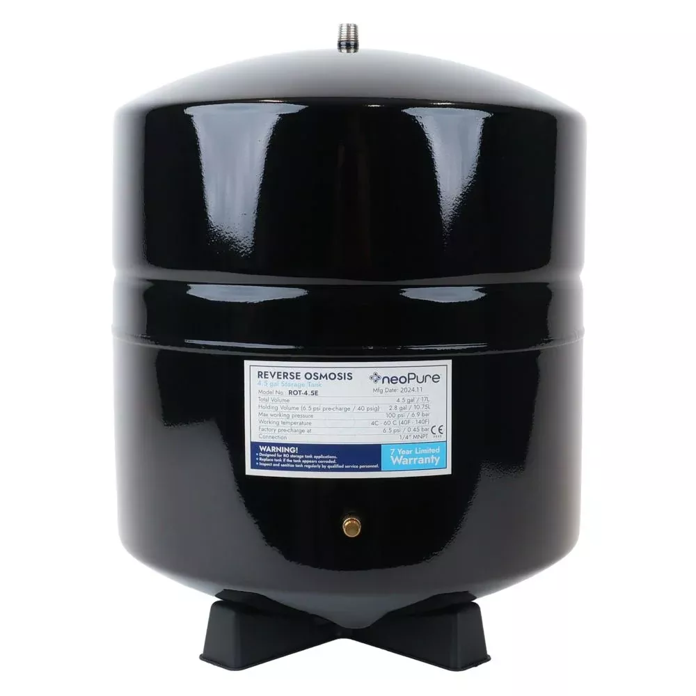 NeoPure Reverse Osmosis Storage Tank 4.5 Gallon OPEN BOX - Black