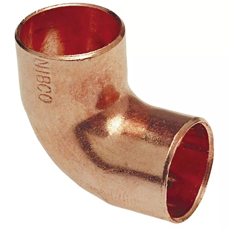 Nibco W01520D Pipe Elbow, 1-1/2 in, Sweat, 90 deg Angle, Copper