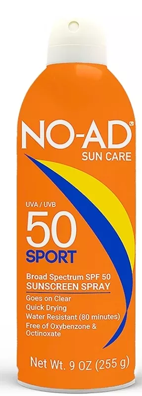 No-Ad NO-AD610 Sunscreen Spray, Clear, Fragranced, 9 oz Can, Pack of 6