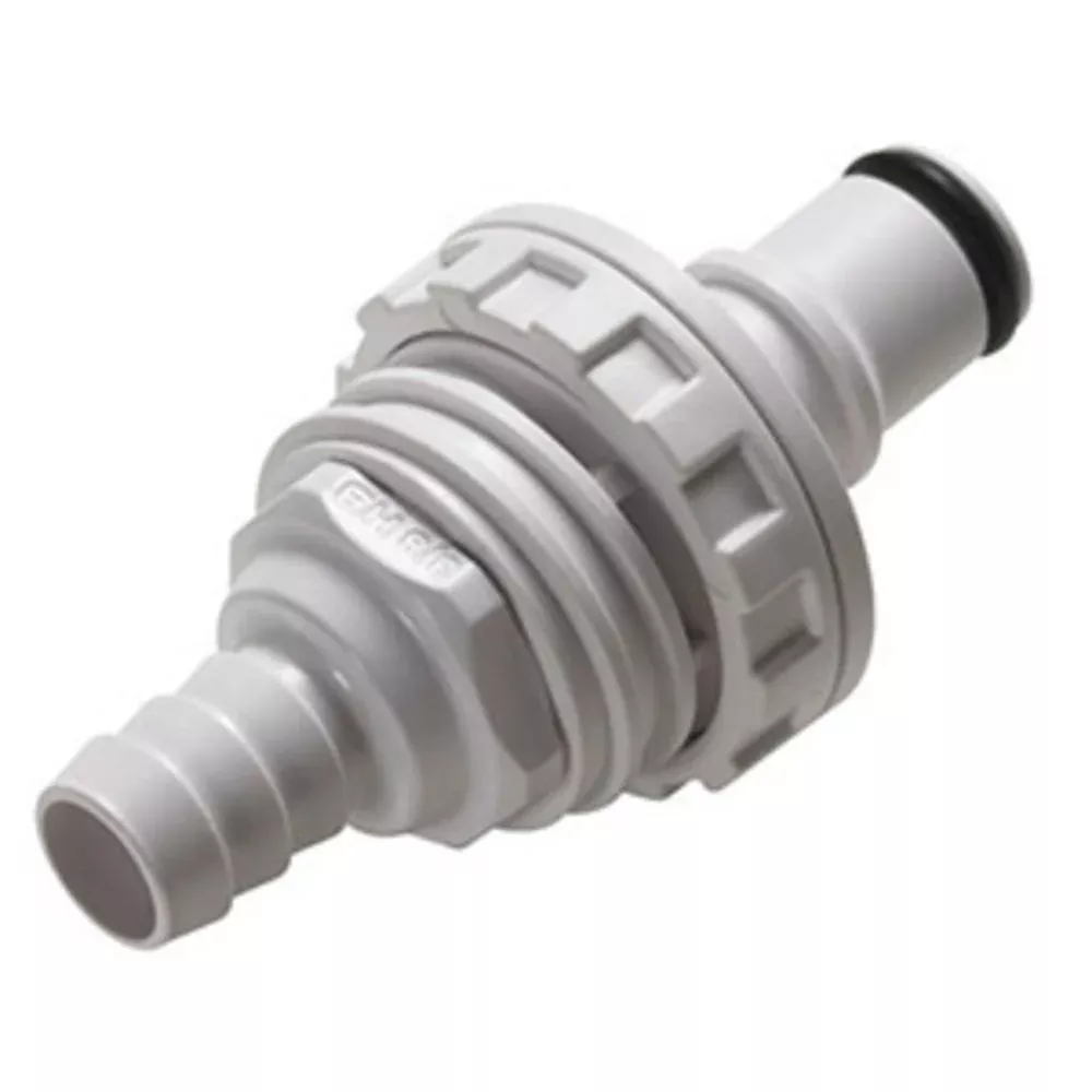 NS4D4200206 ABS Valved Panel Mount Hose Barb Coupling Insert 1/8 ID Barb