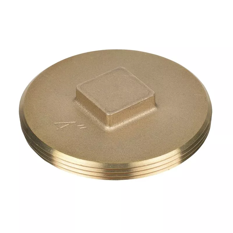 Oatey 42374 Cleanout Pipe Plug, 4 in, MNPT, Raised Head, Brass