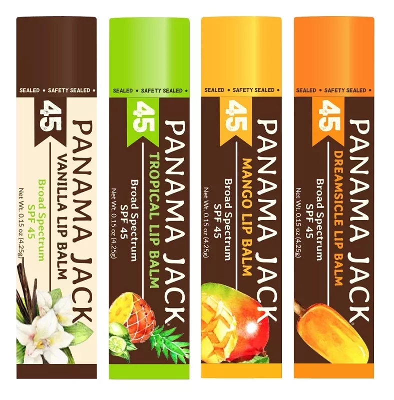 Panama Jack 602-TR Lip Balm, Tropical, 0.15 oz Bottle, Pack of 50