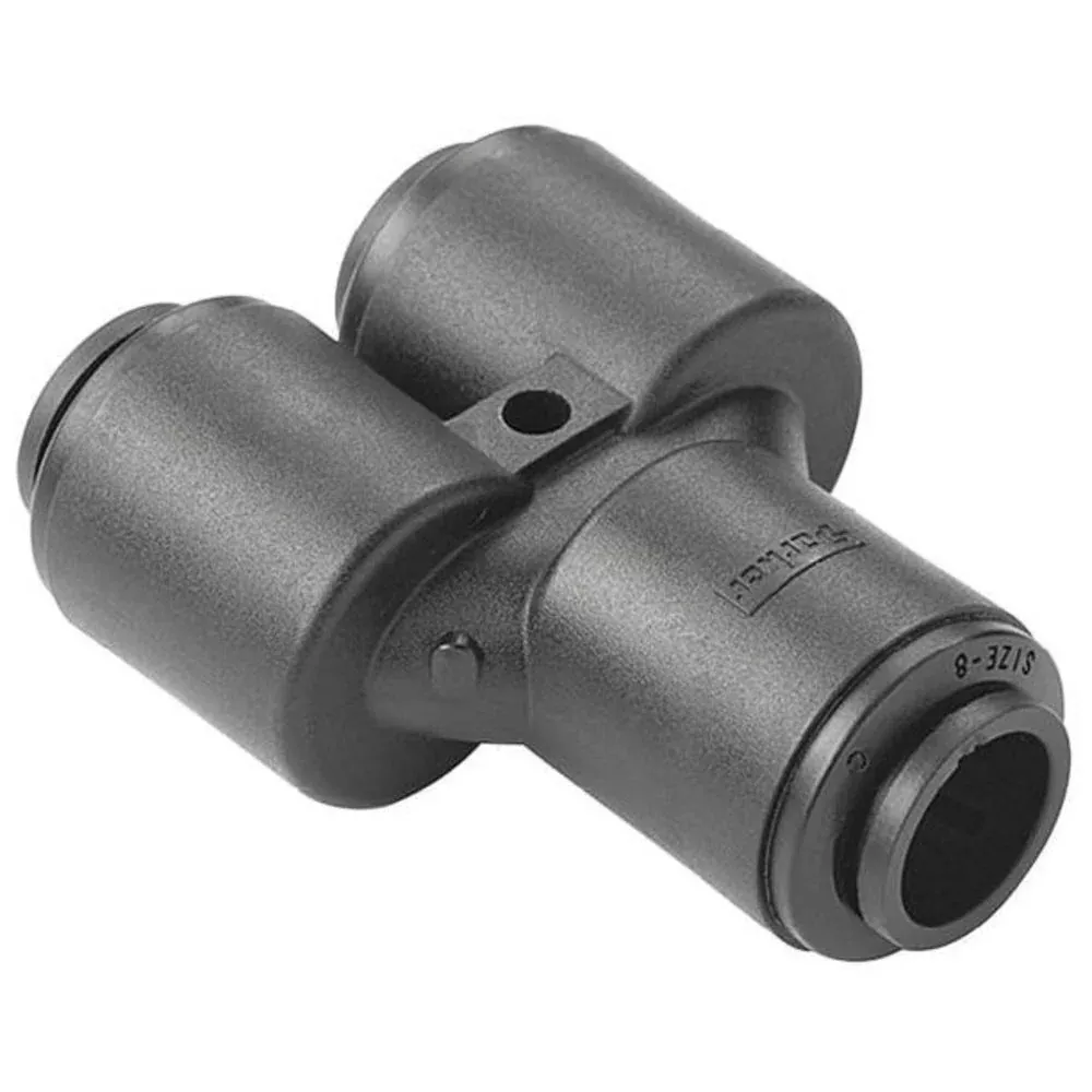 Parker Kynar Wye Union Black - 3/8 x 1/4