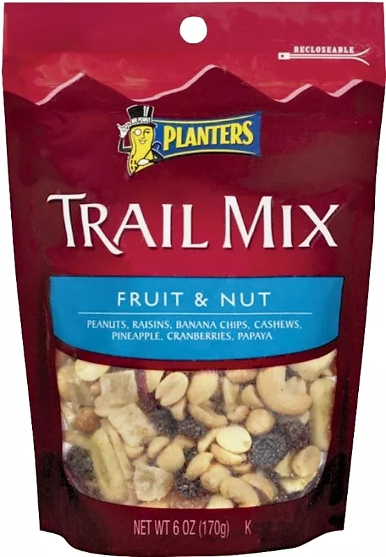 Planters 422519 Trail Mix, Fruit, Nut, 6 oz Bag, Pack of 12