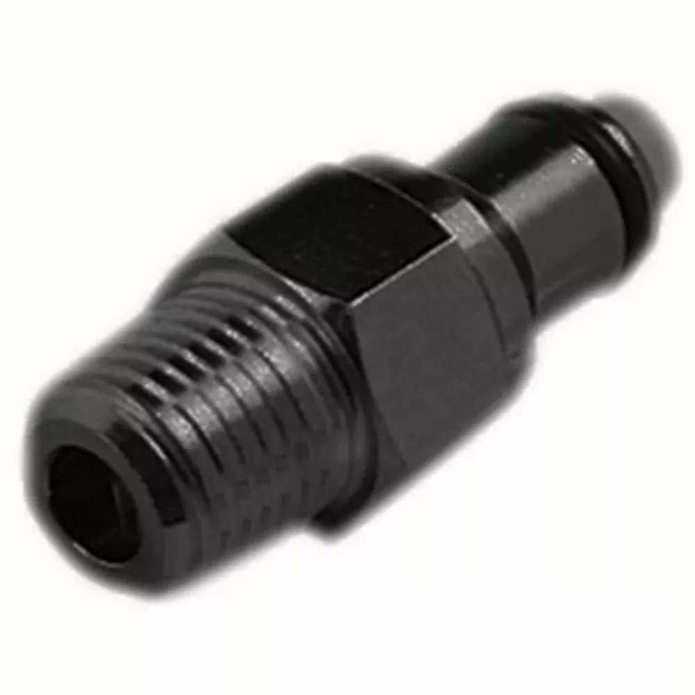 PLCD24004VB Valved Male Thread Black Coupling Insert 1/4 NPT Viton O-ring
