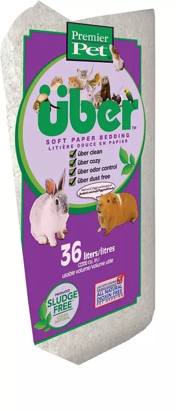 Premier Pet Uber Series 80500PWUB Pet Bedding, White, 36 L, Pack of 6
