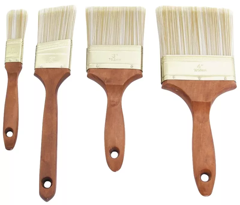 ProSource A 22040 Paint Brush Set, General-Purpose, 1, 2. 3, 4 in Brush, 4-Brush
