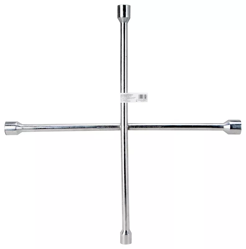 ProSource JL-AT-TGCW10123L Lug Wrench, Hex Socket, 11/16, 3/4, 13/16 and 7/8 in Socket, 20 in L, Carbon Steel, Chrome