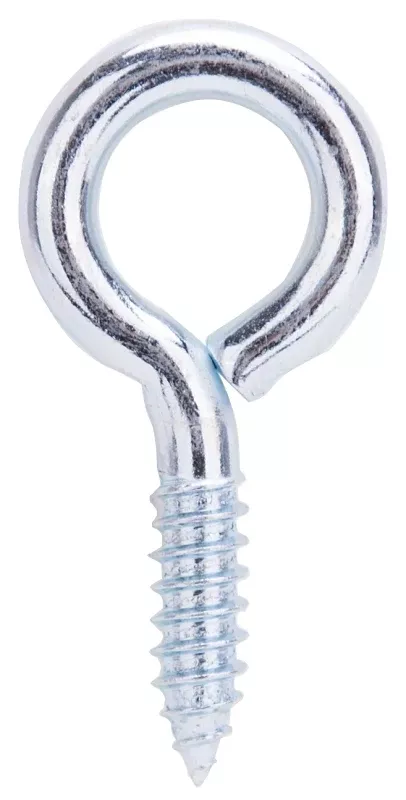 ProSource LR211 Screw Eye, 7.15 mm Dia Wire, 8.5 mm Thread, 1-1/8 in L Thread, 2-5/8 in OAL, 260 lb Working Load, Steel, Pack of 20