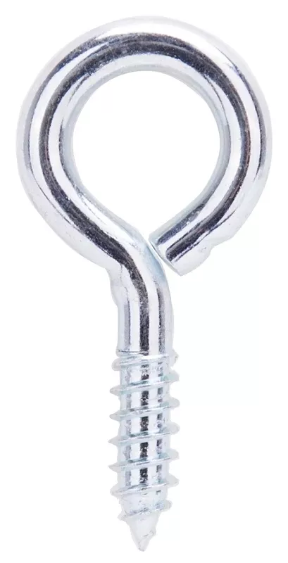 ProSource LR212 Screw Eye, 6 mm Dia Wire, 7.5 mm Thread, 1 in L Thread, 2-3/16 in OAL, 178 lb Working Load, Steel, Zinc, Pack of 20