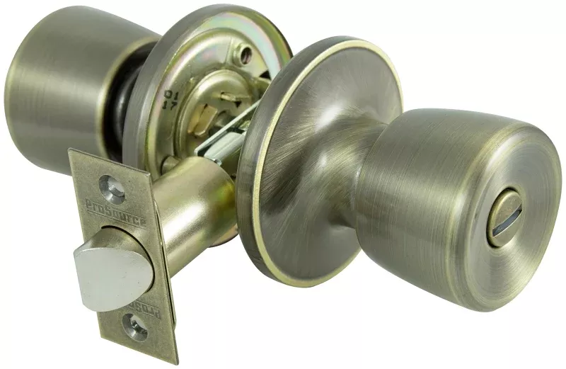 ProSource TS810V-PS Privacy Lockset, Tubular, Tulip Design, Brass