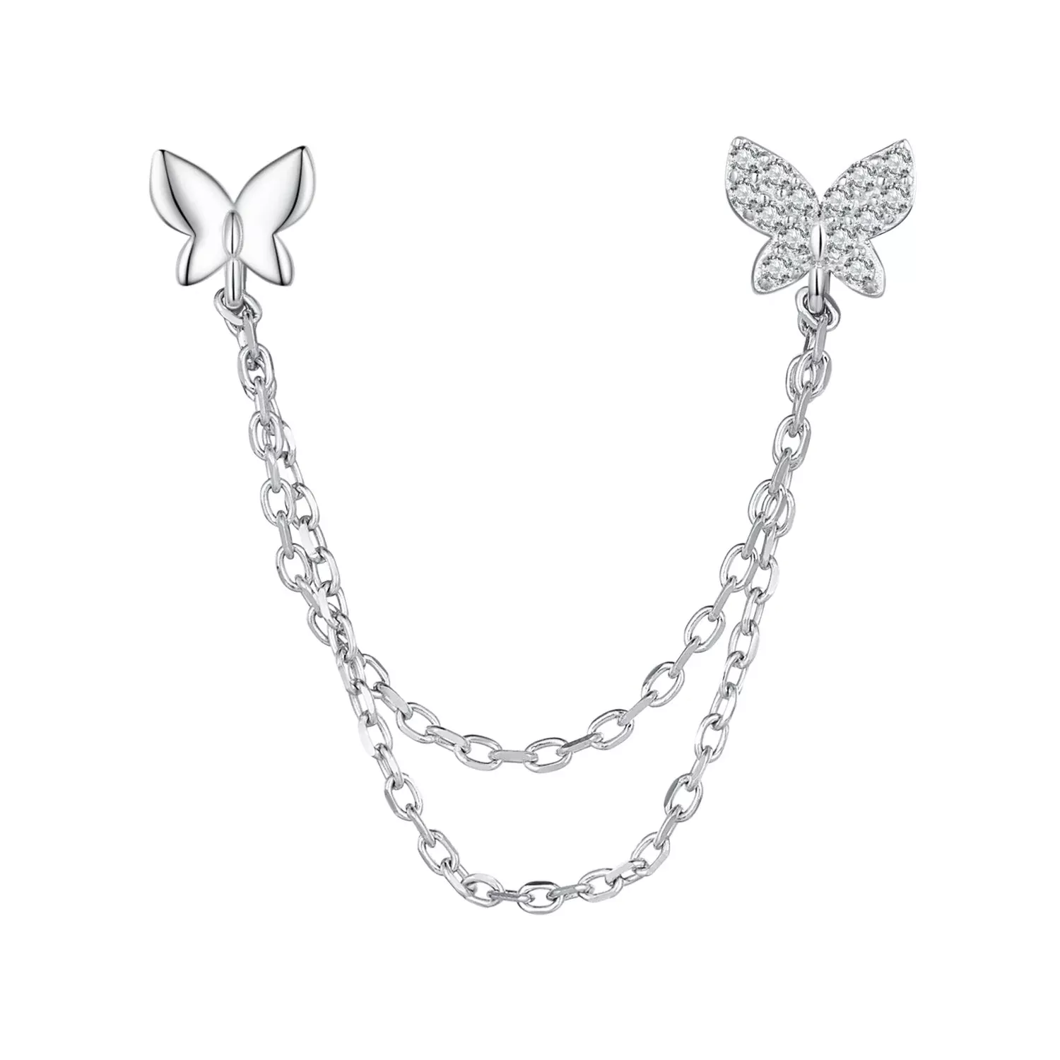S925 Sterling Silver 40mm Pavé CZ Earrings