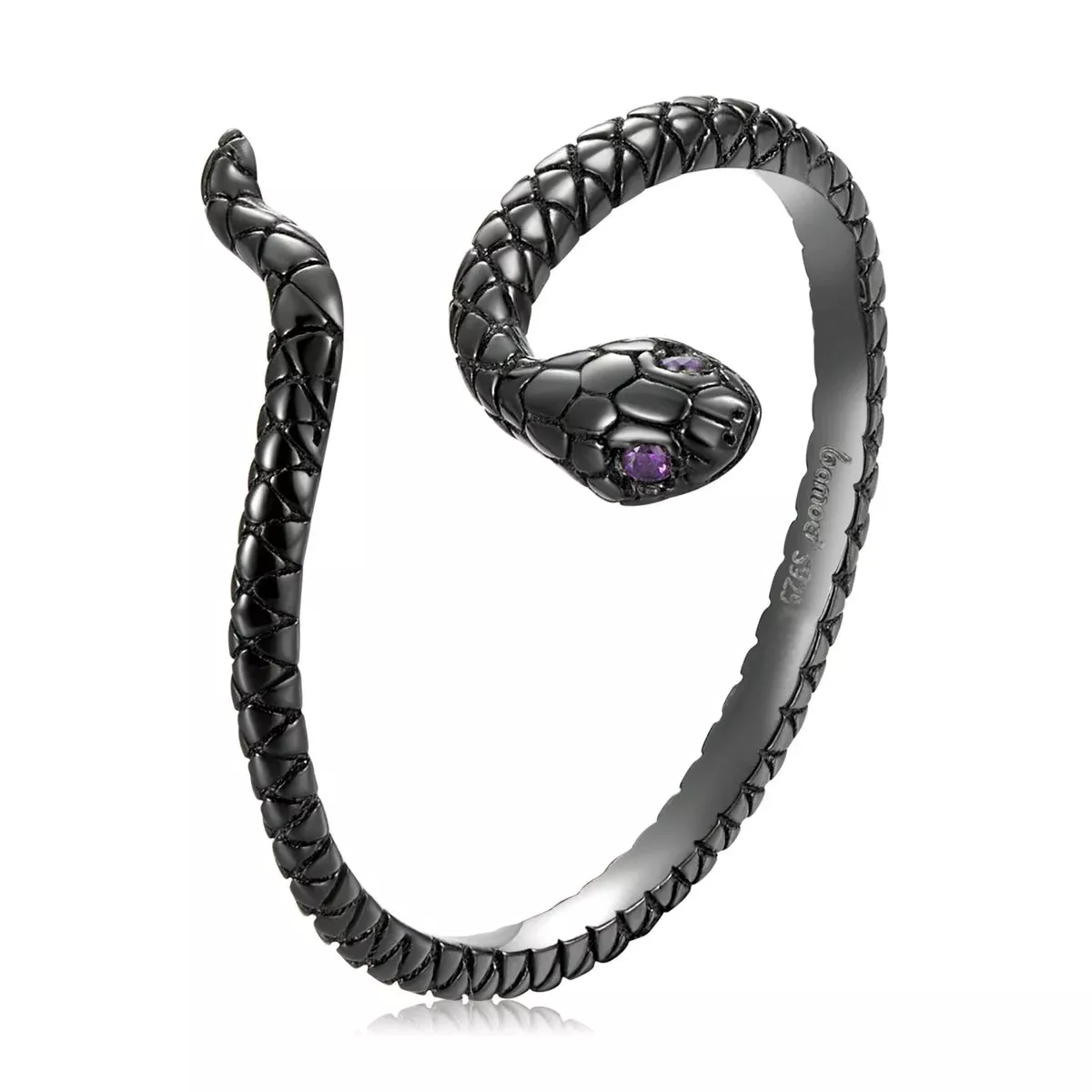 S925 Sterling Silver Black Gold Plated Pavé Setting CZ Ring