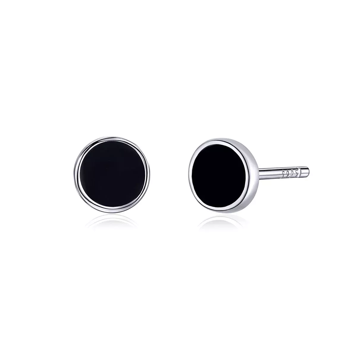 S925 Sterling Silver Earrings with Enamel Process for Women 0.5cm