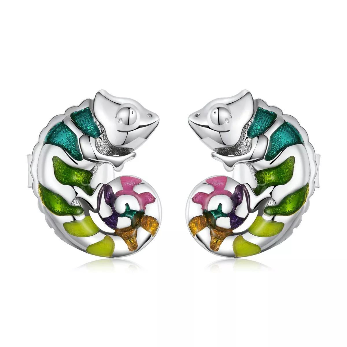 S925 Sterling Silver Enamel Earrings for Women