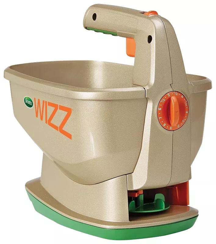 Scotts 71131 Spreader, 6.25 lb, 2500 sq-ft Coverage Area, 5 ft W Spread, Plastic