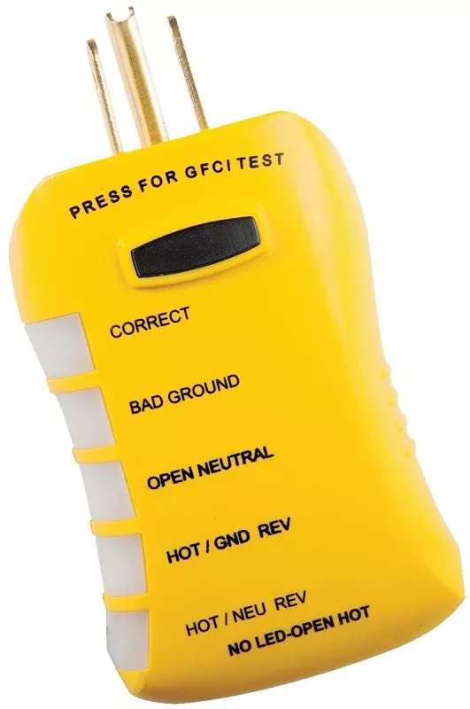 Sperry Instruments HGT6520 Circuit Analyzer Tester, Yellow