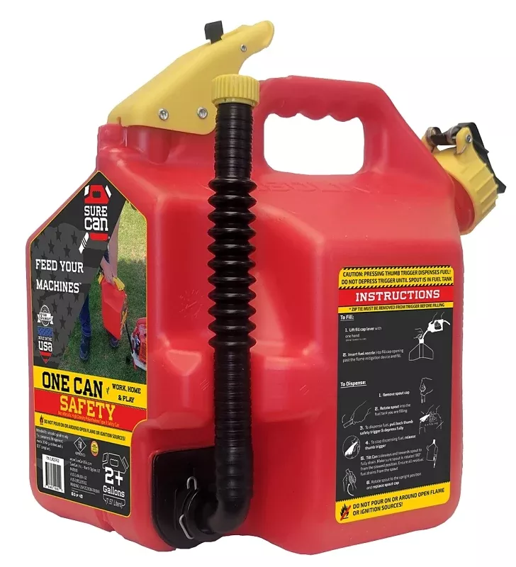 SUREcan SUR2SFG2 Safety Can, 2.2 gal, HDPE, Red