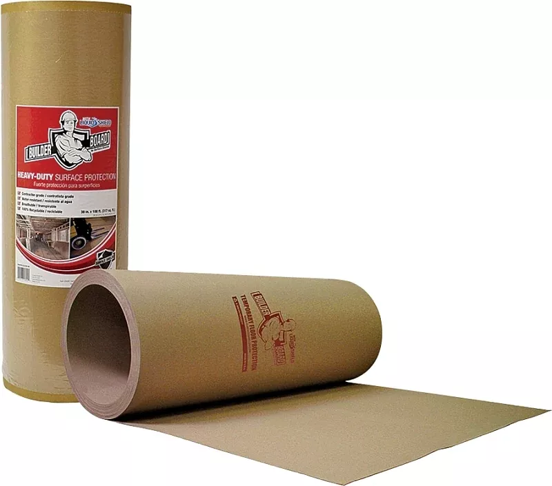 Surface Shields Builder Board BLDLS38100 Temporary Floor Protection Board, 100 ft L, 38 in W, 45 mil Thick, Paper
