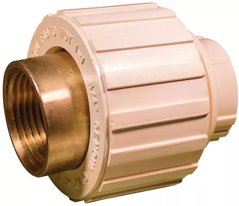 Transition Pipe Union, 3/4 Cpvc Slip X Brass Fip
