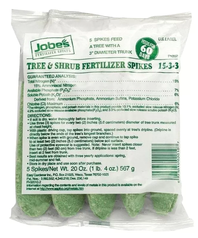 Tree & Shrub Spikes, 15-3-3, 5-pk.