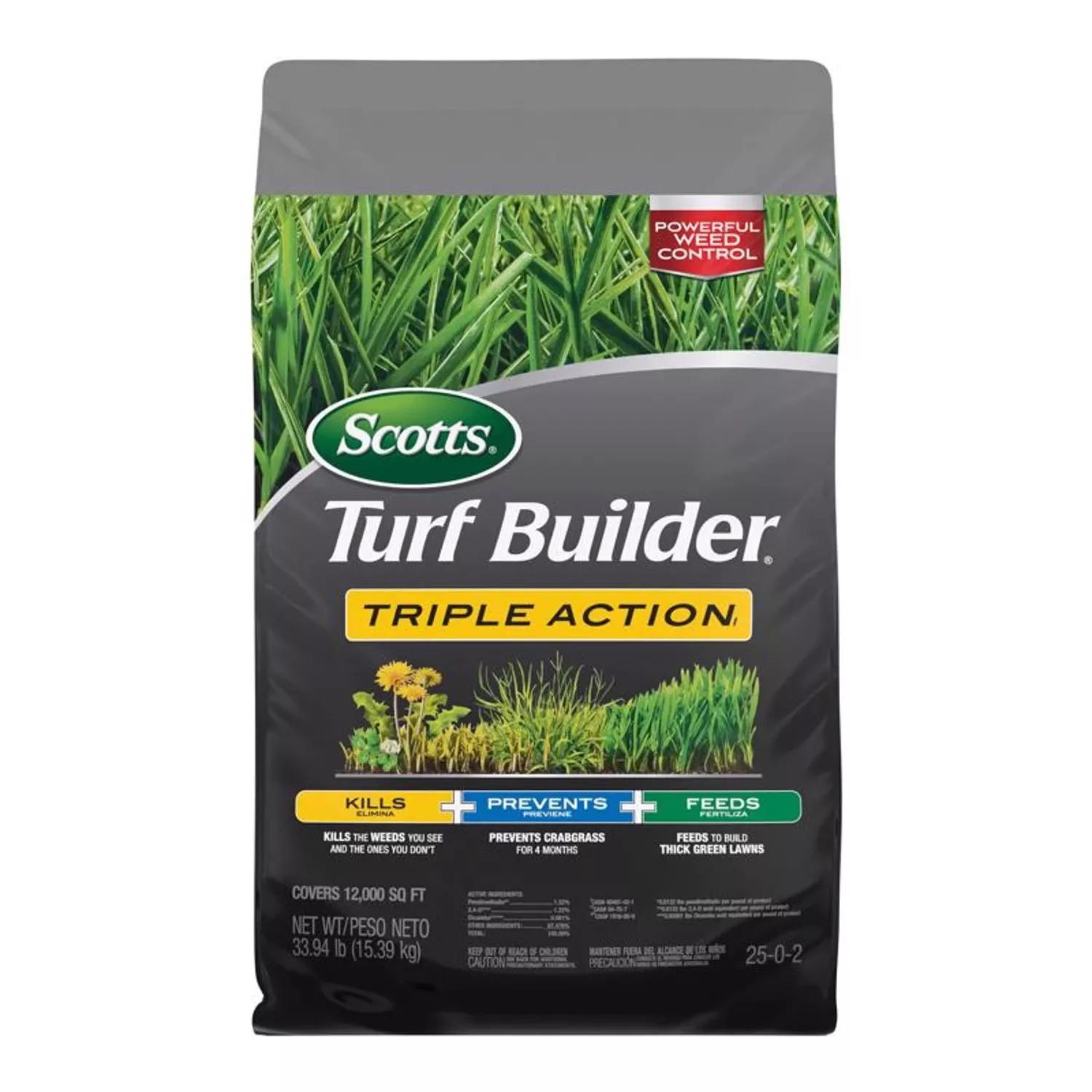 Turf Builder Triple Action Fertilizer, Covers 12,000-sq. Ft.