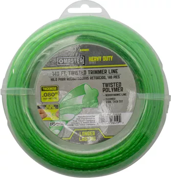 Twisted String Grass Trimmer Line, Green, .080 In. Dia. X 140 Ft.