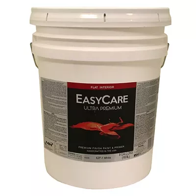 Ultra Premium Interior Latex Paint & Primer, White Flat, 5 Gallons